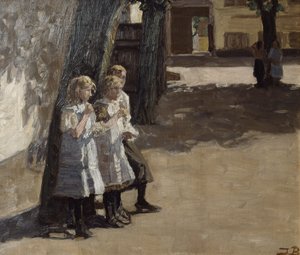 el patio de la escuela