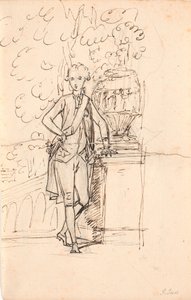Estudio de composición para retrato de cuerpo entero de Federico VI como joven príncipe heredero