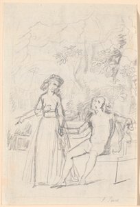Boceto de composición para el retrato familiar de Raben