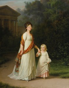 María Sofía Federica, Princesa de Dinamarca, y su hija, la Princesa Carolina de Jens Juel