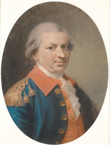 Retrato del maestro de fábrica y capitán comandante Henrik Gerner. Oval, tres cuartos de perfil hacia la derecha
