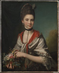 Retrato de Anna Elisabeth Battier, nacida Storp de Jens Juel