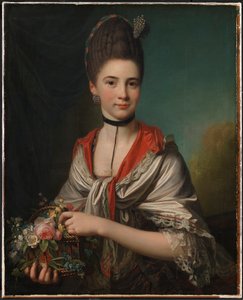Retrato de Anna Elisabeth Battier, nacida Storp de Jens Juel
