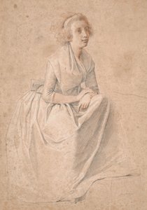 Rosine Juel, nacida Dørschel; estudio para doble retrato de Juel y su esposa en el caballete de Jens Juel