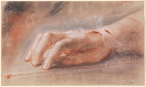 Estudio de una mano derecha para el retrato de la condesa Anna Joachima Danneskiold-Laurvigen de Jens Juel