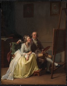 El artista y su esposa Rosine, de soltera Dörschel de Jens Juel