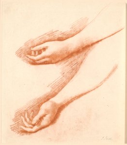 Dos Estudios del Antebrazo Izquierdo de una Mujer, el Superior Usado para el Retrato de la Familia Anker de Jens Juel