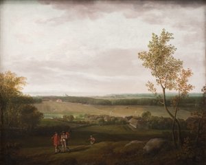 Vista del campo cerca de Jægerspris de Jens Juel