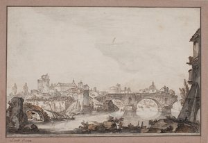 Capricho con, entre otros, Ponte Rotto. Roma de Jens Petersen Lund