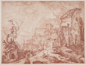 Paisaje fantástico italiano de Jens Petersen Lund