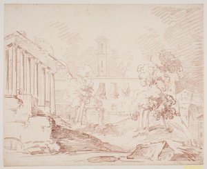 Prospecto italiano con templo e iglesia