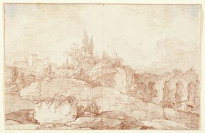 Paisaje de la Campagna italiana de Jens Petersen Lund