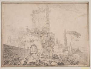 Paisaje con ruinas fuera de Roma de Jens Petersen Lund