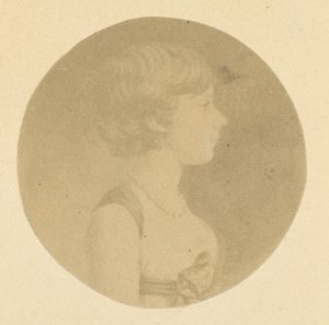 Retrato en Mezzotinta de una Chica de Perfil, de La Colección de Retratos de St. Memin, 1862 de Jeremiah Gurney