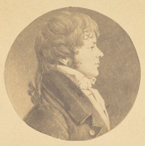 Retrato en mezzotinta de un joven de perfil, de la colección de retratos de St. Memin, 1862 de Jeremiah Gurney