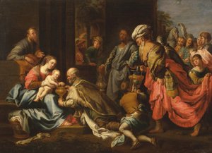 Adoración de los Reyes, después de van Loon de Jeremias Majer
