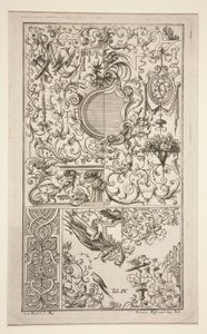 Diseño grotesco ornamental de Jeremias Wolff