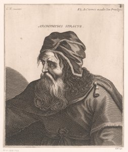 Retrato de Arquímedes Arquímedes Siracusa. (título en el objeto) Bustos de filósofos y reyes (título de serie) de Jerôme David (attributed to)