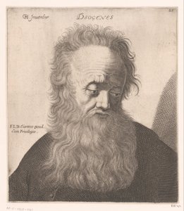 Retrato de Diógenes de Sinope Diógenes (título sobre objeto) Bustos de filósofos y reyes (título de serie) de Jerôme David (attributed to)
