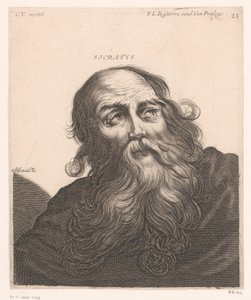 Retrato de Sócrates Sócrates (título sobre objeto) Bustos de filósofos y reyes (título de serie) de Jerôme David