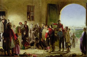 La misión de la misericordia: Florence Nightingale recibiendo a los heridos en Scutari de Jerry Barrett