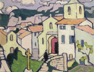 Les Baux, el sacerdote entra en su iglesia, c.1911 de Jessica Stewart Dismorr