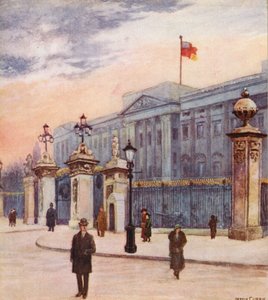 Palacio de Buckingham (litografía en color)