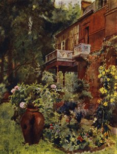 Leighton House, el balcón del estudio, desde el jardín de Jessie MacGregor