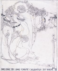 And One by One Crept Silently to Rest, c.1902-3 (pluma y tinta negra sobre vitela)