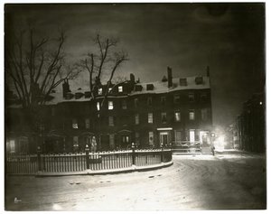 Plaza Louisburg, Boston Jenny Lind vivió en la casa de la esquina, Boston, EE.UU., c.1902-10 de Jessie Tarbox Beals