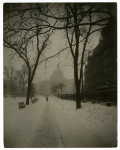 Casa del Estado en tormenta, Boston, EE.UU., c.1902-10 de Jessie Tarbox Beals