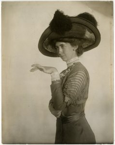 Perfil de sombrero con plumas, c.1905-18 de Jessie Tarbox Beals