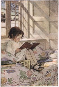 Una niña leyendo, de "A Child