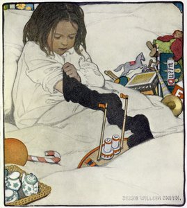 Abrir el calcetín de Navidad de Jessie Willcox Smith