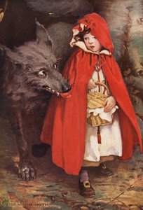 Caperucita Roja (litografía en color) de Jessie Willcox Smith