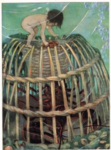 Tom y la olla de langostas, ilustración de 