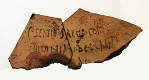 Fragmento de cerámica de Herodes de Masada de Jewish School