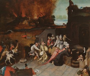 La tentación de San Antonio de Jheronimus Bosch (copy after)