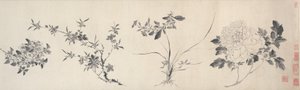 Flores de las cuatro estaciones, dinastía Ming de Jiayan Chen