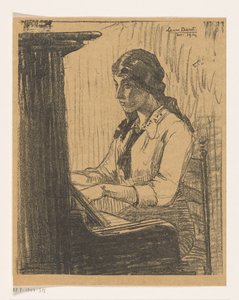 Laura Bacot tocando el piano de Jo Koster