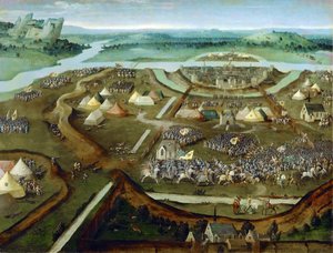 La batalla de Pavía de Joachim (follower of) Patenier or Patinir