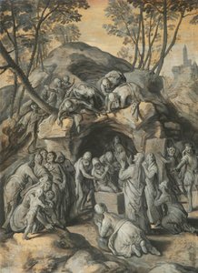 Holandés: La resurrección de Lázaro La resurrección de Lázaro de Joachim Beuckelaer