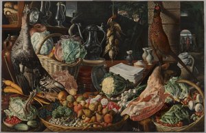 Escena de cocina con Cristo en Emaús de Joachim Beuckelaer