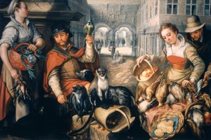 Vendedor de animales exóticos de Joachim Beuckelaer