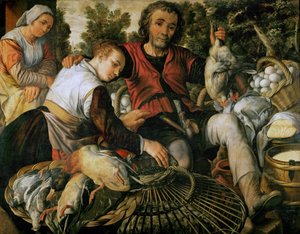 Escena de mercado de Joachim Beuckelaer