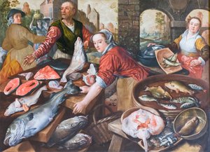 Plaza del mercado, Joachim Beuckelaer (óleo sobre lienzo) de Joachim Beuckelaer