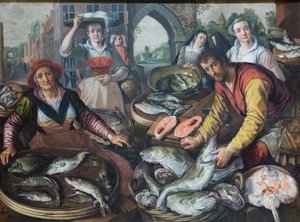 Los cuatro elementos: el agua de Joachim Beuckelaer or Bueckelaer