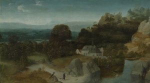 Paisaje con la Tentación de San Antonio Abad de Joachim Patinir (workshop of)