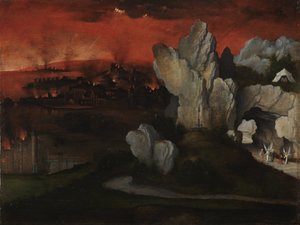 Paisaje con la Destrucción de Sodoma y Gomorra, c. 1520