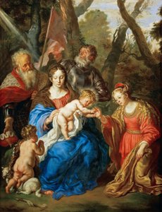 El matrimonio místico de Santa Catalina con los santos Leopoldo y Guillermo